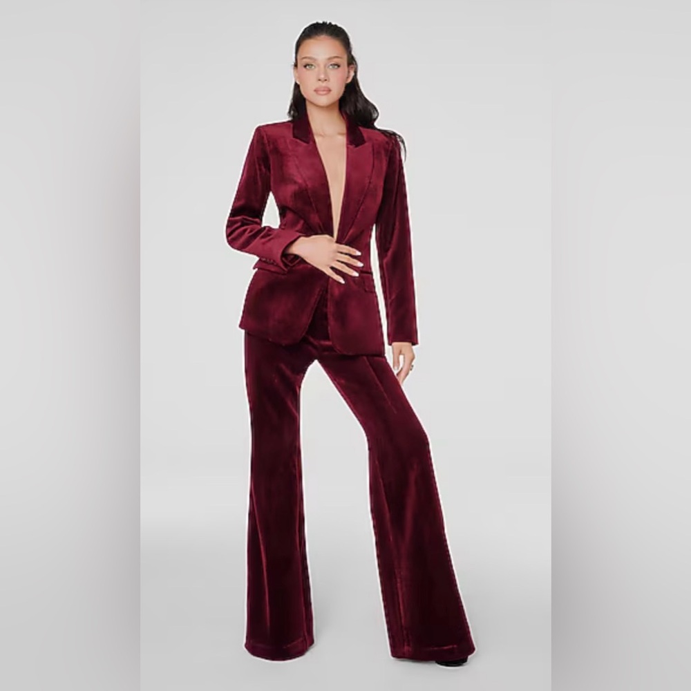 NWT Express Editor Burgundy Corduroy Women's Flare Pants size 12